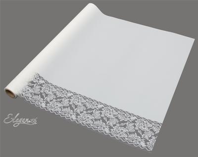 bg651173 Eleganza Matte Decorative Edge Wrap 50cm x 10m White No01