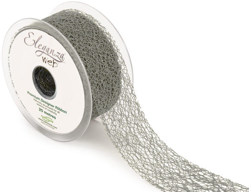 224887 Eleganza Web Ribbon 50mmx20m No81 Grey