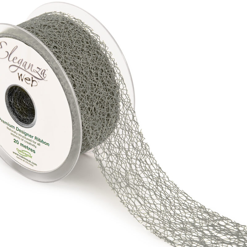 224887 Eleganza Web Ribbon 50mmx20m No81 Grey