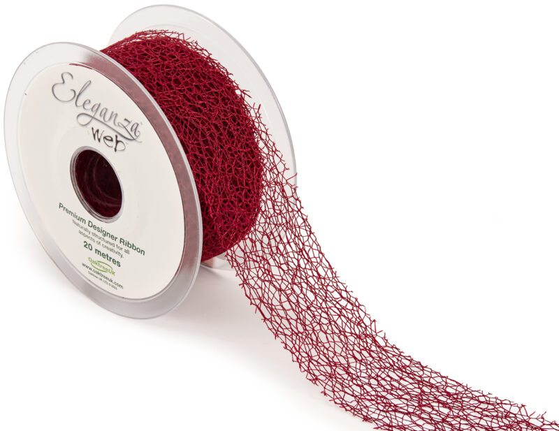 224931 Eleganza Web Ribbon 50mmx20m No17 Burgundy