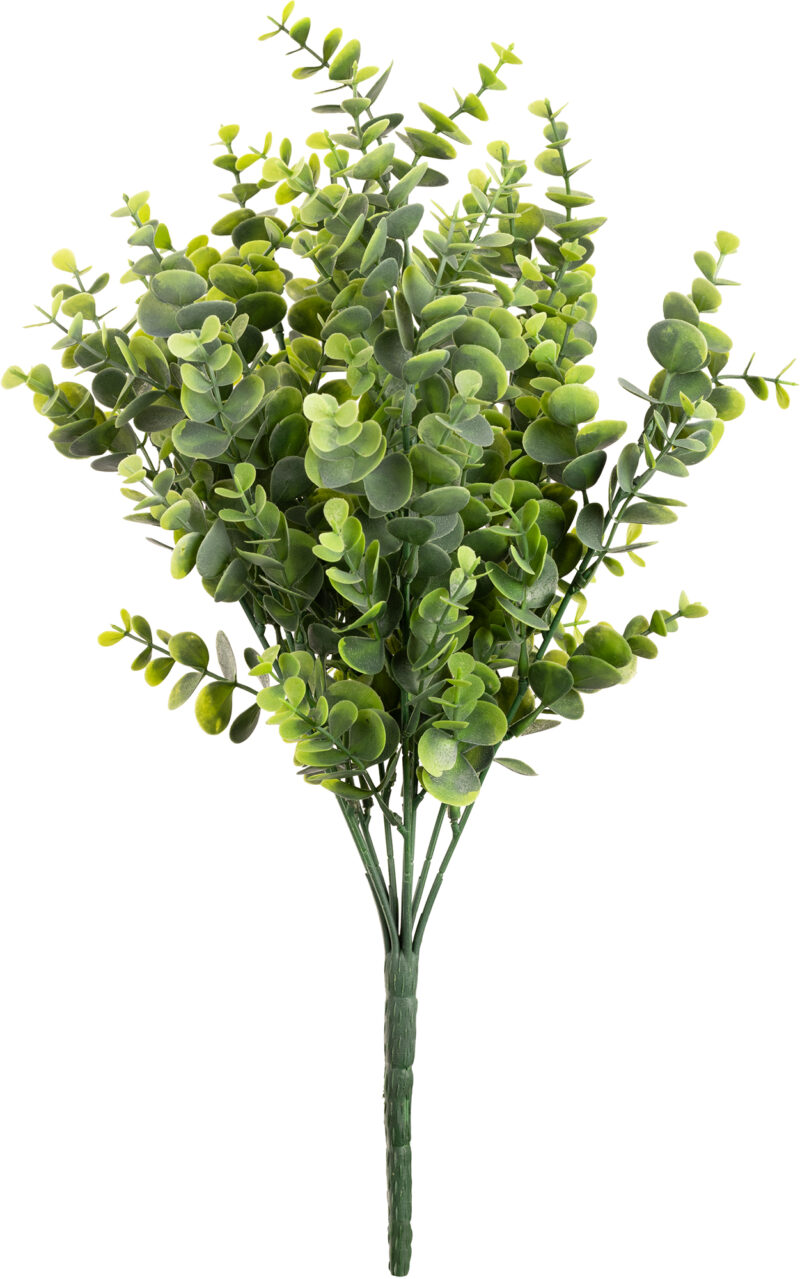 501047 Plastic Eucalyptus Bush Large x 9 Olive Green