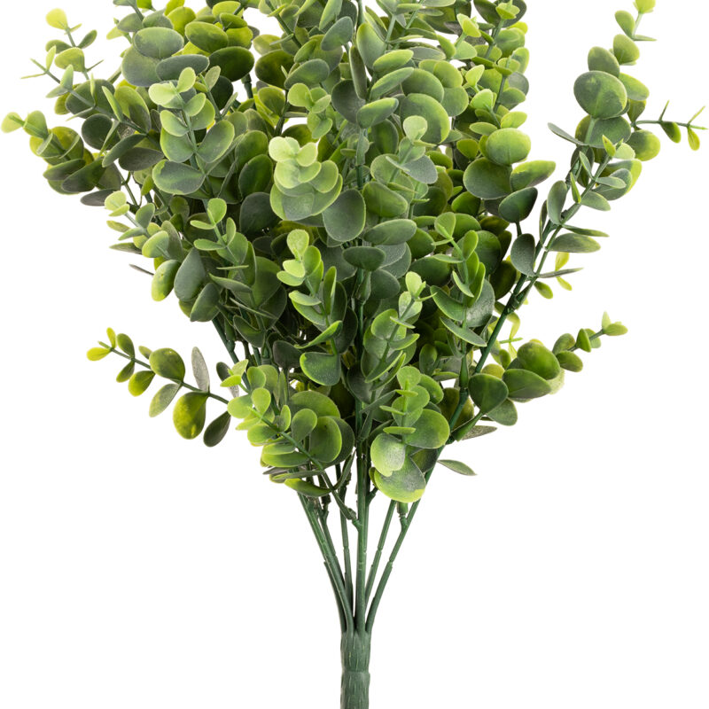 501047 Plastic Eucalyptus Bush Large x 9 Olive Green