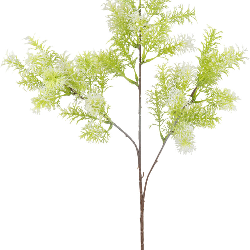 504734 Eleganza Foliage Spray 72cm Stem White Green (1)
